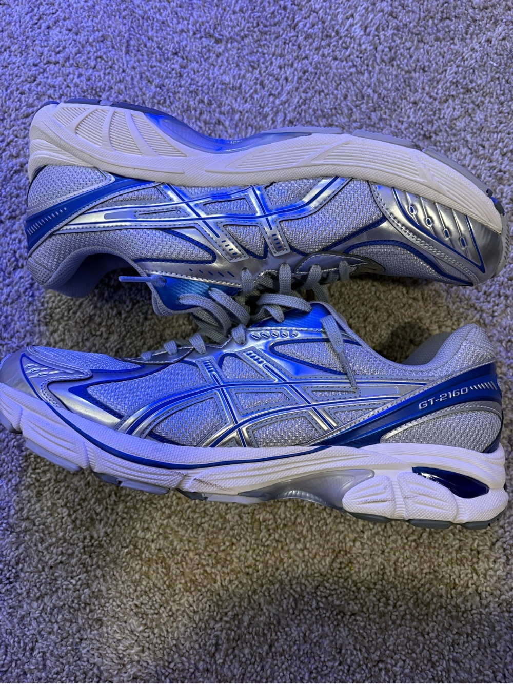 Asics GT-2160 Men's Athletic Running Shoes - Silver & Blue